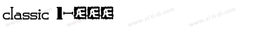 classic 1字体转换